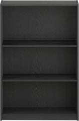 3 tier bookcase, adjustable bookshelf, home office storage shelf, modern book storage rack, wooden bookcase organizer
