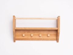 Nursery Wall Shelf with Hooks