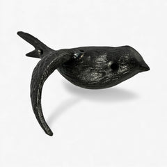 Bird Wall Hooks, Cast Iron Set of 4, Natural Iron Finish