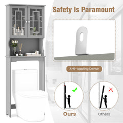 Bathroom Spacesaver Organizer with Adjustable Shelf-Gray