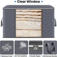 Large Capacity Foldable Clothes Storage Bag – Blanket & Closet Organizer