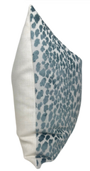 Spotted Velvet Pillow Cover in Marine